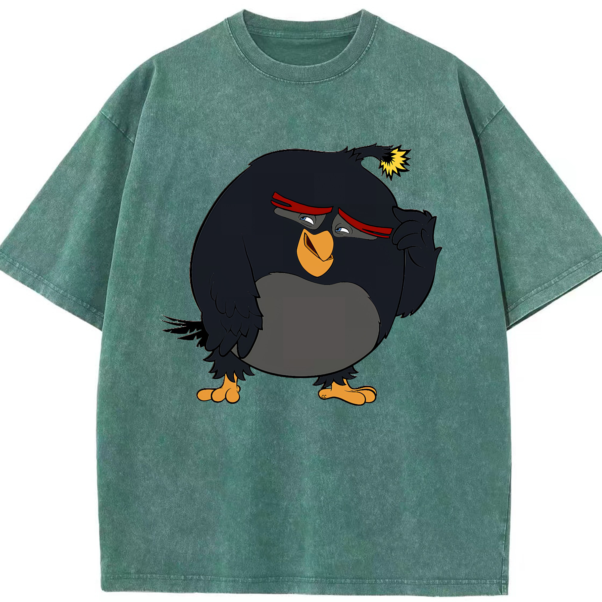 （画像用） Angry Birds アングリーバード 綿100% ヴィンテージ風 半袖Tシャツ（フロントプリント）